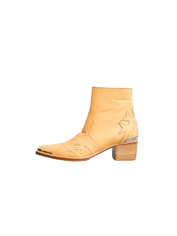 CANGGU Western Leather Boots - Tan