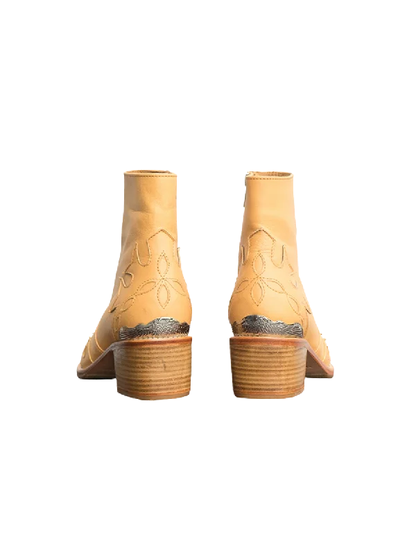 CANGGU Western Leather Boots - Tan