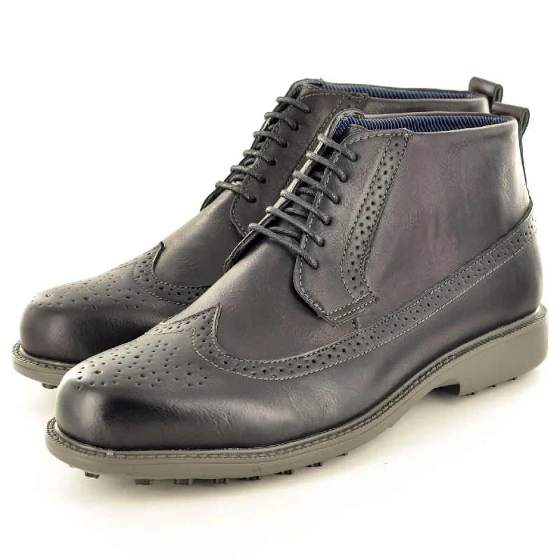 CASUAL BROGUE BOOTS IN BLACK