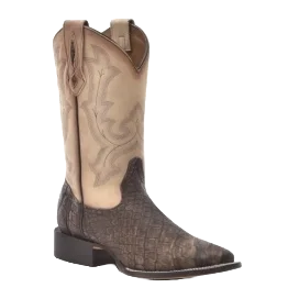 Corral Mens Capuchino-Sand Alligator Embroidery Wide Square Toe B5003