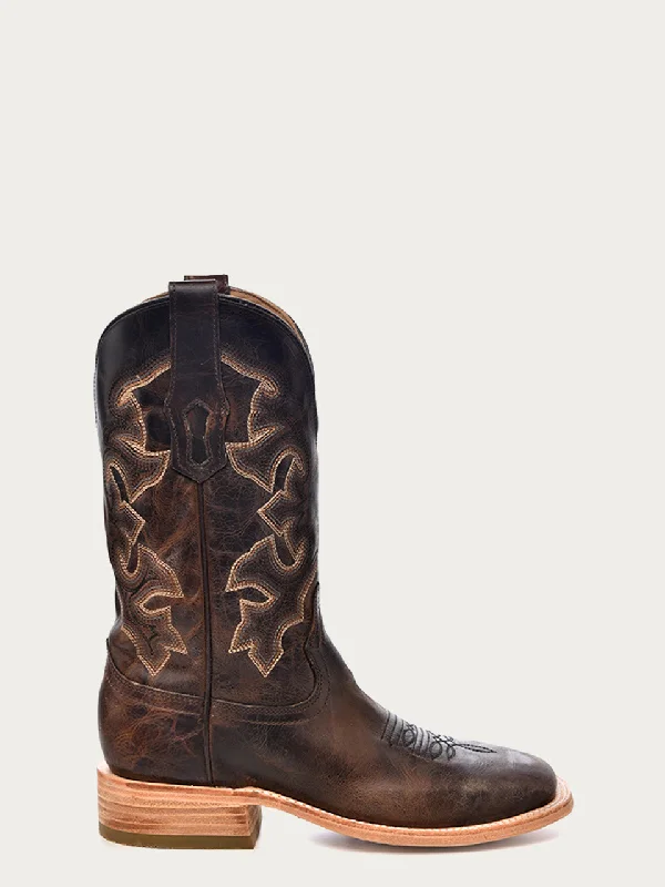 Corral Men's Moka Embroidered Wide Square Toe Cowboy Boots