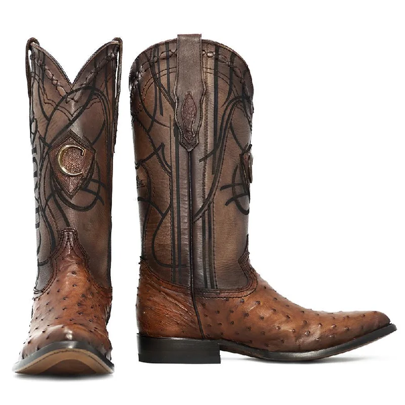 Cuadra Boots | Exotic Ostrich Round Toe Boots