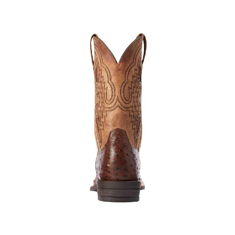 Ariat Men's Dark Tabac Full Quill Ostrich Dagger Boot