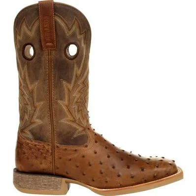 DURANGO® REBEL PRO™ TOBACCO FULL-QUILL OSTRICH WESTERN BOOT | Ddb0307