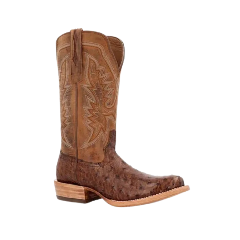 Rocky Boot Men's Durango Prca Collection Full Quill Ostrich Western Kango Tobacco And Rust Boot