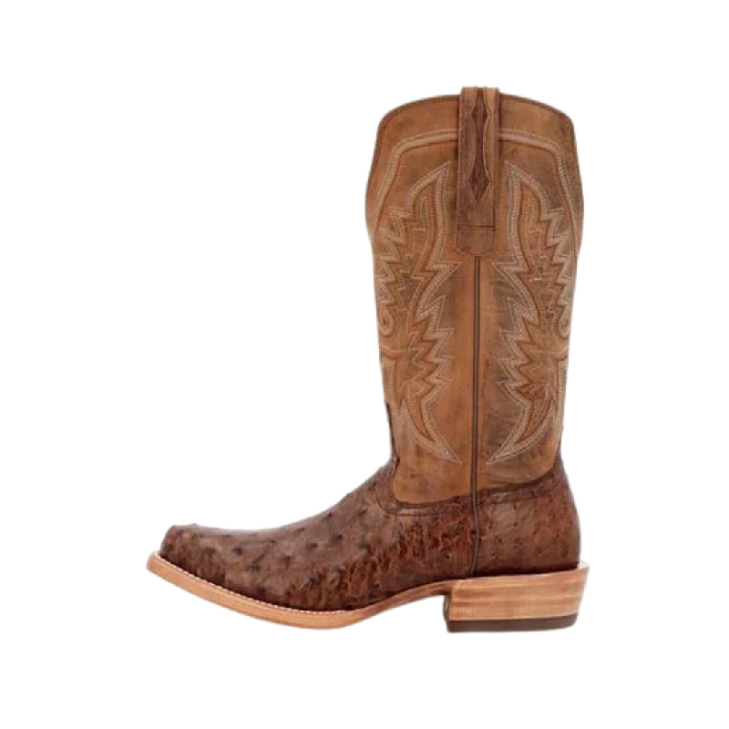 Rocky Boot Men's Durango Prca Collection Full Quill Ostrich Western Kango Tobacco And Rust Boot