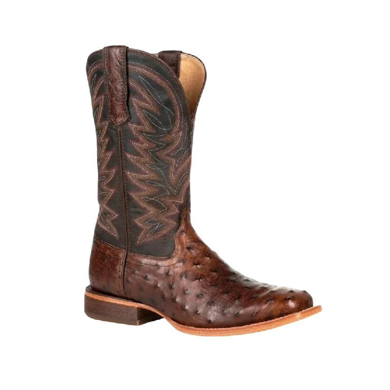 Rocky Boot Durango Men's Premium Exotic Full-Quill Antiqued Saddle Boot