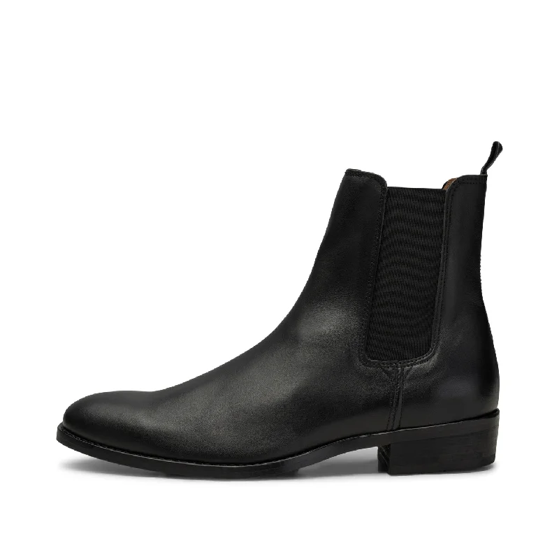 Eli chelsea boot leather - BLACK