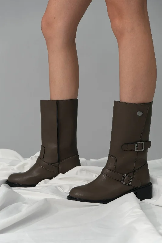 Fold Over Boots, Mocha Brown