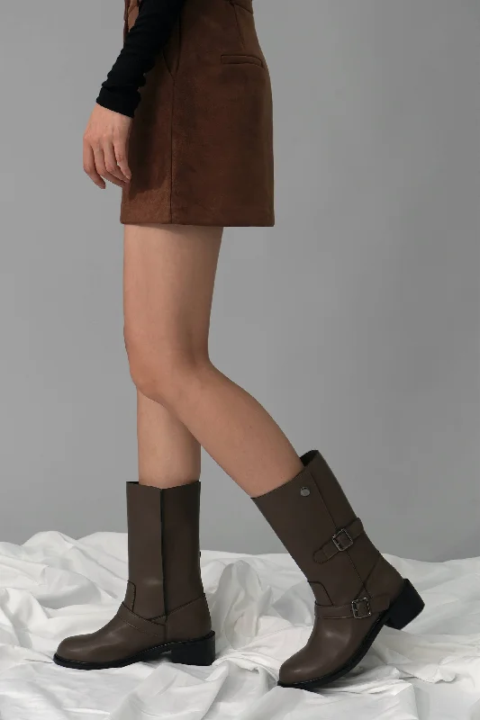 Fold Over Boots, Mocha Brown