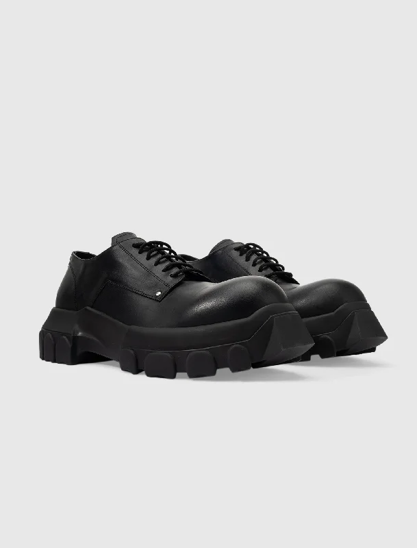 LIDO LACE-UP BOZO TRACTOR  ""BLACK/BLACK""