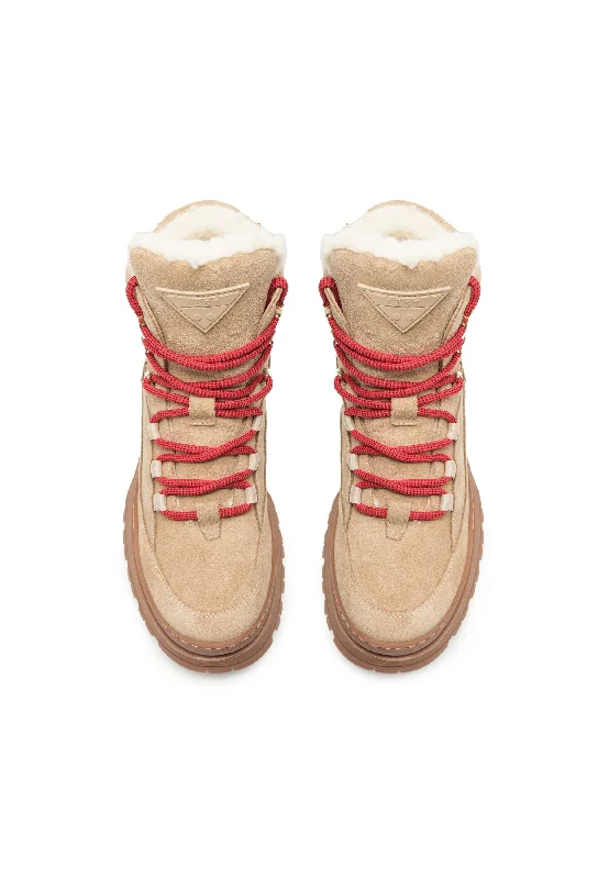 Downhill Boots Warm Suede Beige