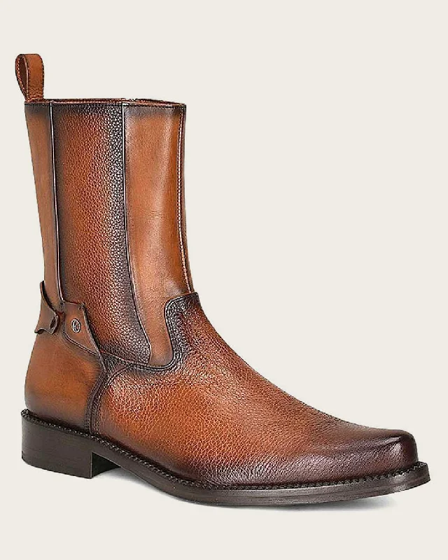 Dress boot honey brown deer leather