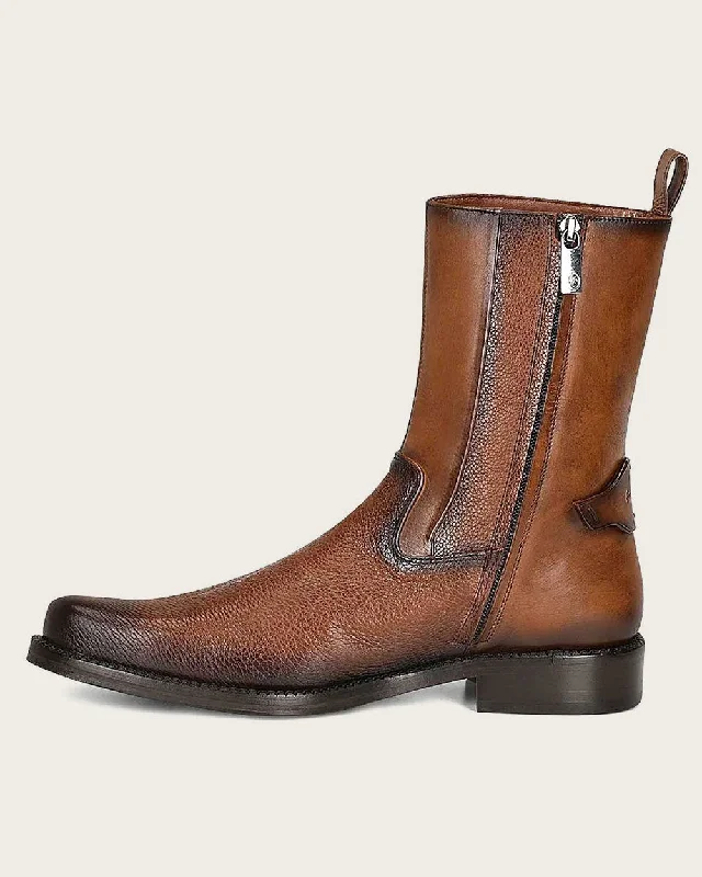 Dress boot honey brown deer leather