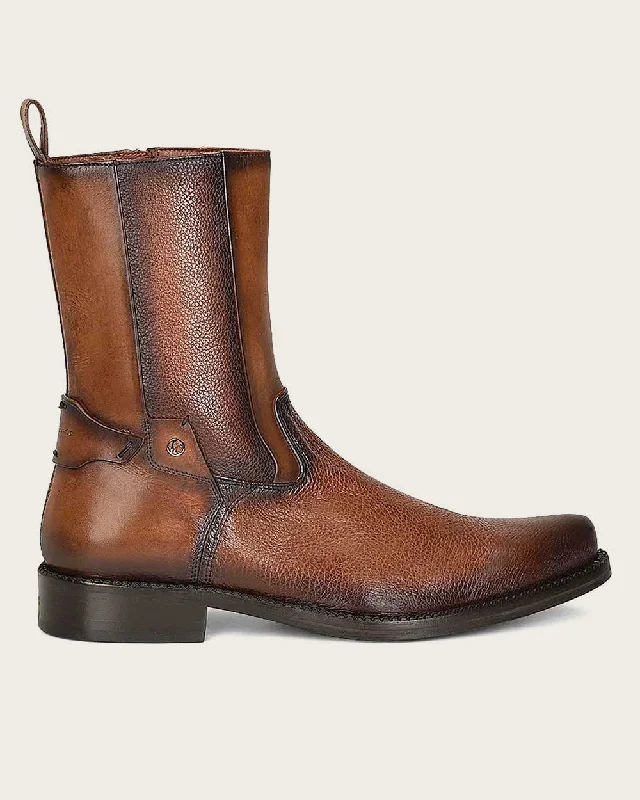 Dress boot honey brown deer leather