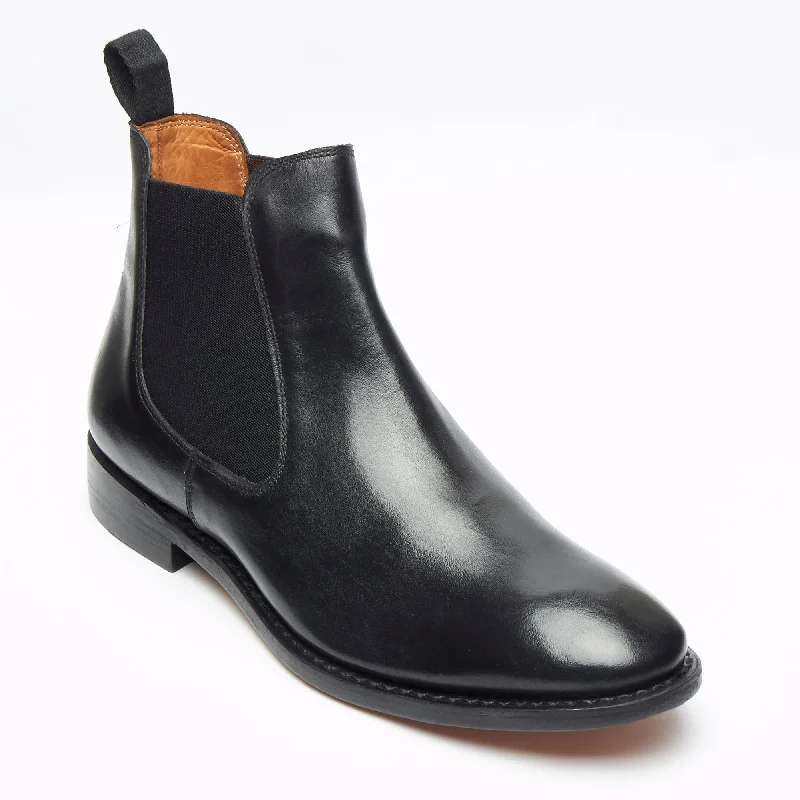 Mens Goodyear Welted Leather Chelsea Boots - 27817 Black