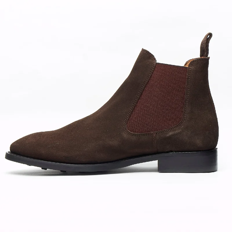 Mens Goodyear Welted Suede Chelsea Boots - 27817 Brown