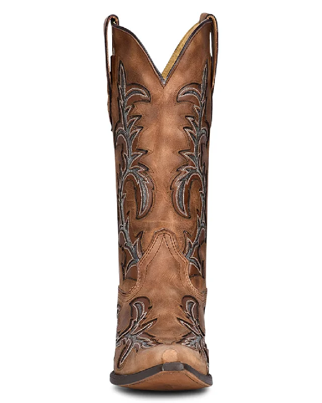 Men's Inlay & Embroidery Western Boots