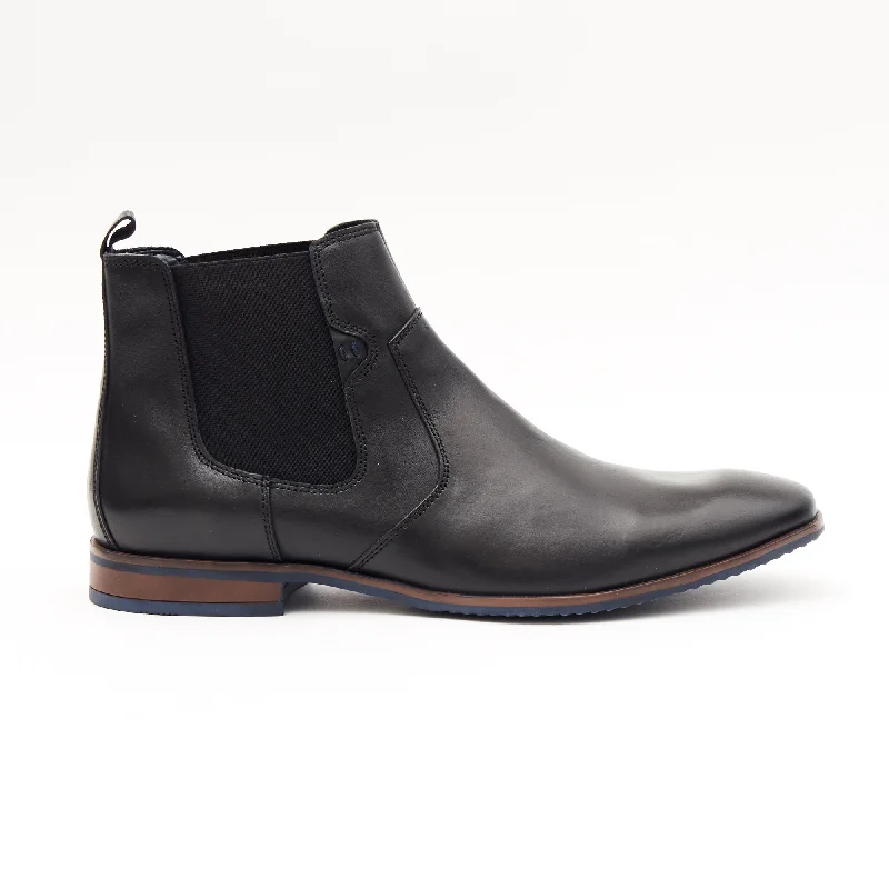 Mens Leather Chelsea Boots 24718_Black