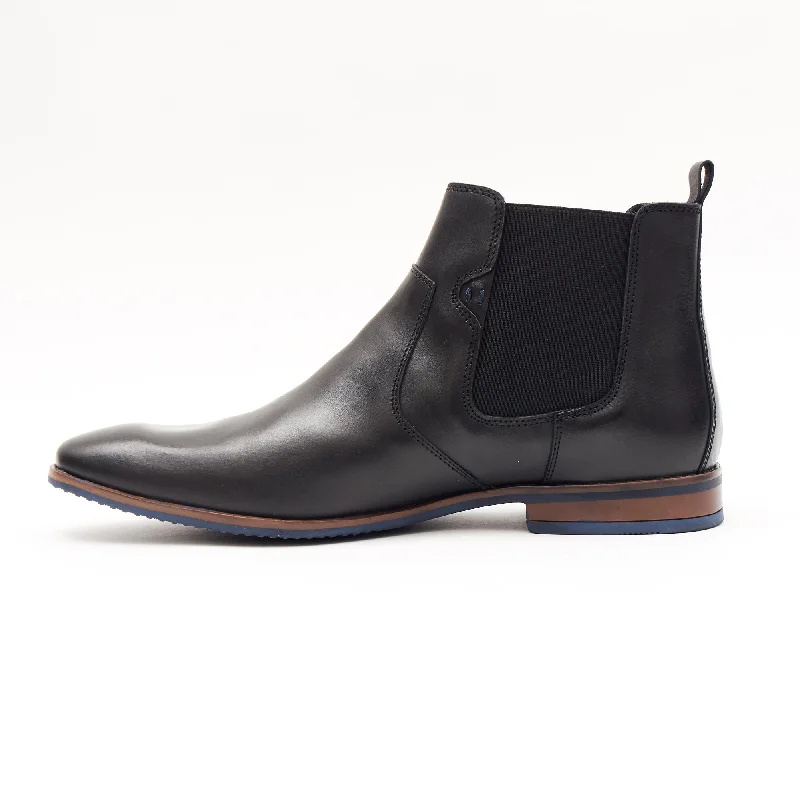 Mens Leather Chelsea Boots 24718_Black