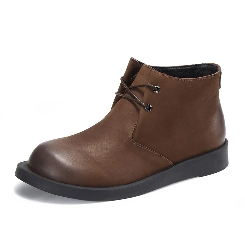 Men's Winter Leather Chukka Boots