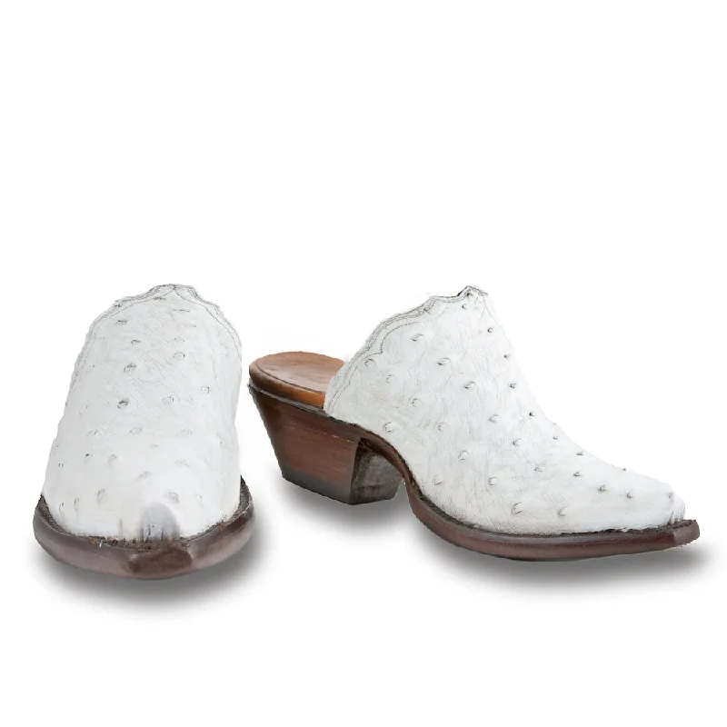 Ostrich Mule - White