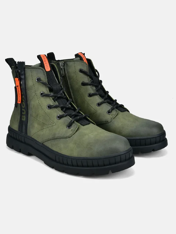 bugatti Dark Green Casual Boots