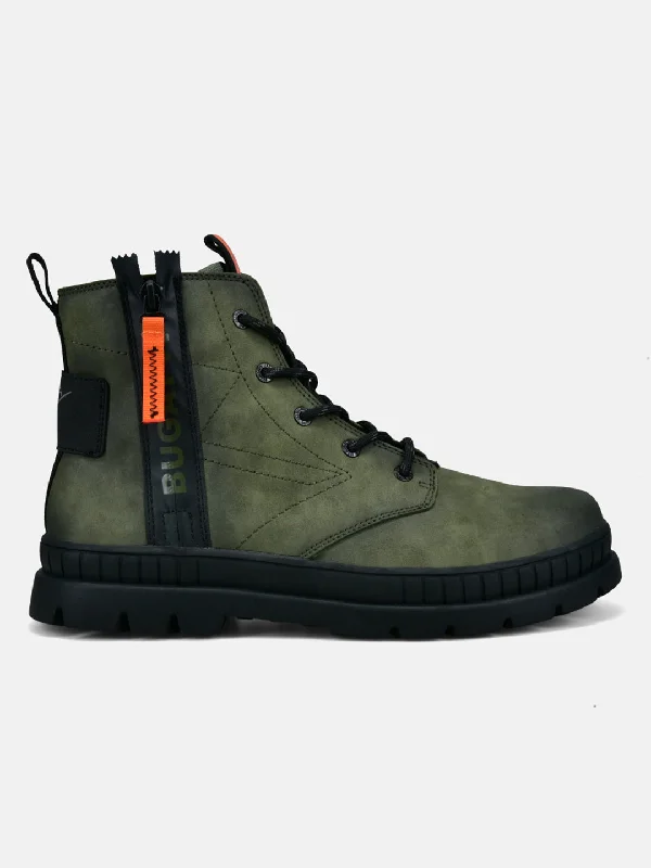 bugatti Dark Green Casual Boots