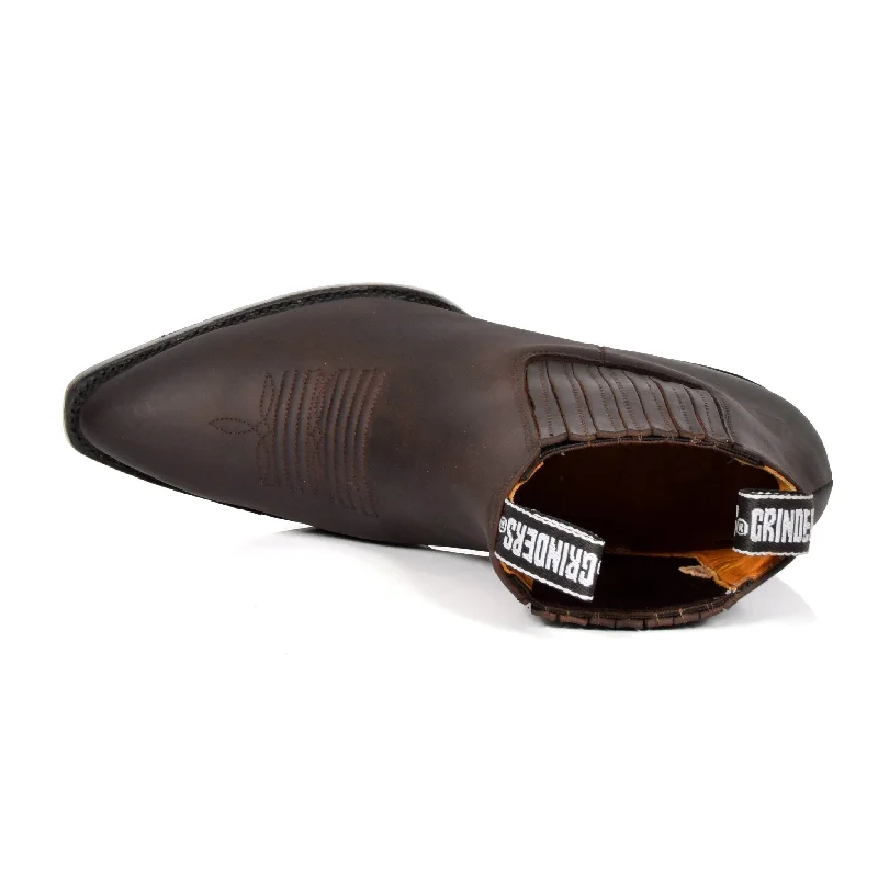 Mens Leather Slip on Chelsea Shoes 05MA-LO Brown