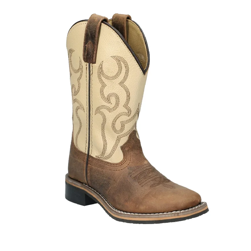 Prairie Brown/ Cream Boulet Kids Western Boots