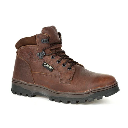 Rocky Men's 5"" Outback Waterproof Plain Toe Outdoor Boot - Brown RKS0389