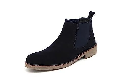 Black Suede Leather Chelsea Boots