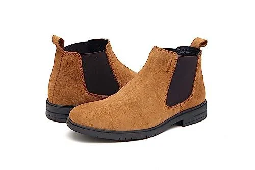 Tan Suede Leather Chelsea Boots