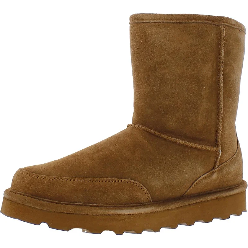 Bearpaw Mens Brady Suede Sheepskin Mid-Calf Boots