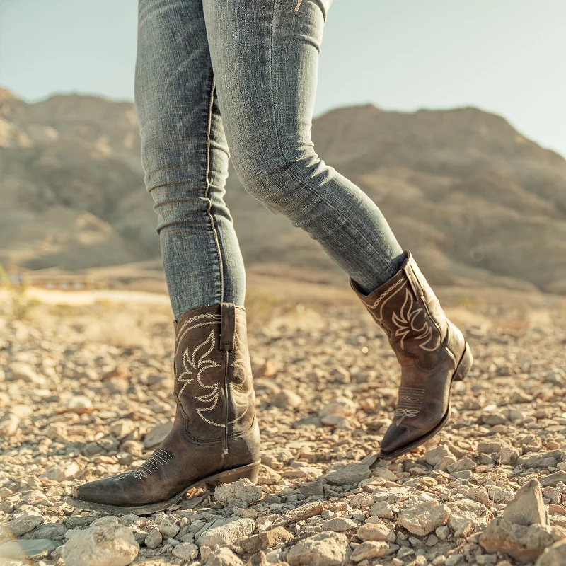 Iris Mid-Calf Embroidered Boot