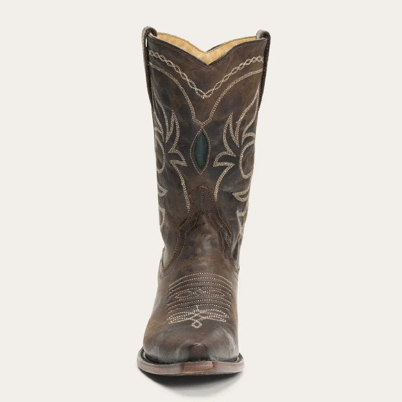 Iris Mid-Calf Embroidered Boot